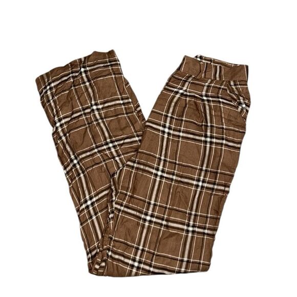 No Boundaries Brown Plaid Lightweight Pants(Size M) - Picture 4 of 7